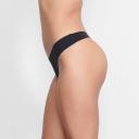 Skims Womens Onyx Free Cut Mid-Rise Stretch-woven Thong S