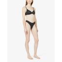 Skims Womens Onyx Free Cut Mid-Rise Stretch-woven Thong S
