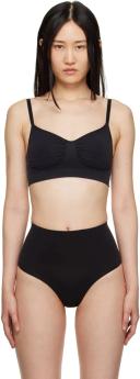 Skims Womens Onyx Sculpting Scoop-Neck Stretch-Woven Bra L/XL