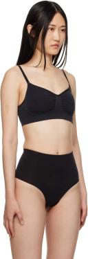 Skims Womens Onyx Sculpting Scoop-Neck Stretch-Woven Bra L/XL