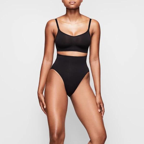 Skims Womens Onyx Sculpting Scoop-Neck Stretch-Woven Bra L/XL