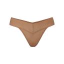 Skims Womens Sienna Logo Mesh Branded Mid-Rise Stretch-mesh Thong S