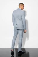 Skinny Black Check Suit Trousers