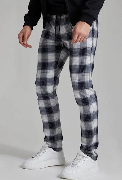 Skinny Elasticated Check Trouser