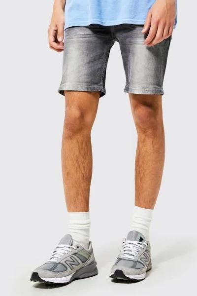 Skinny Fit Denim Shorts