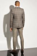 Skinny Single Breasted Check Suit Jacket