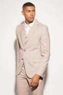Skinny Single Breasted Check Suit Jacket
