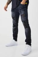 Skinny Stretch All Over Rip Stacked Jeans