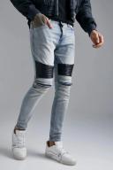 Skinny Stretch Biker Zip Detail Jeans