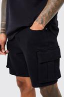 Skinny Stretch Denim Cargo Shorts