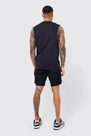 Skinny Stretch Denim Cargo Shorts
