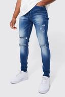 Skinny Stretch Distressed Ripped Jeans