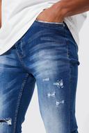 Skinny Stretch Distressed Ripped Jeans