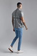 Skinny Stretch Exploded Knee Ripped Jeans