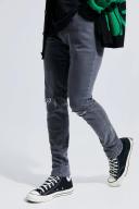 Skinny Stretch Jeans With Slash Knee