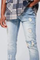 Skinny Stretch Rip & Repair Bleach Splat Jean