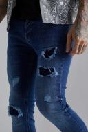 Skinny Stretch Rip & Repair Distressed Jeans