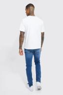 Skinny Stretch Ripped Jeans with Zip Hem