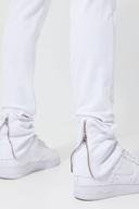 Skinny Stretch Stacked Zip Gusset Detail Jeans