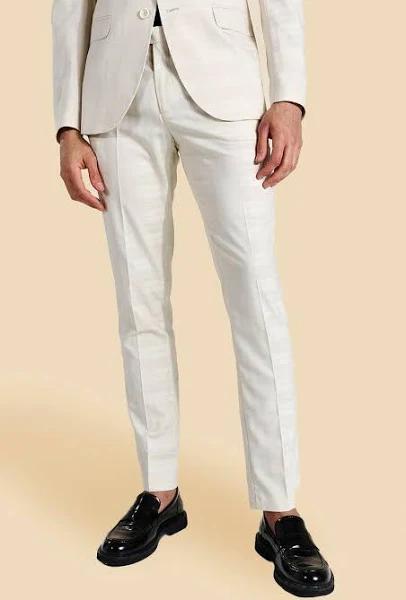 Skinny Tonal Check Suit Trouser