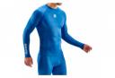 Skins Series-1 Mens Compression Long Sleeve Top - Bright Blue