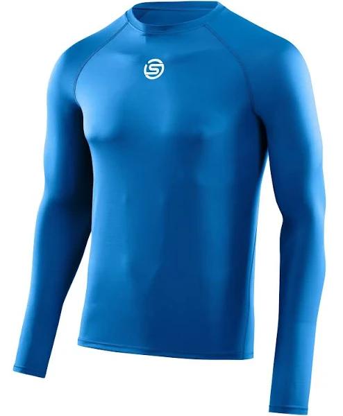 Skins Series-1 Mens Compression Long Sleeve Top - Bright Blue