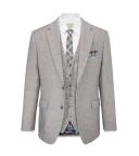 Skopes Mens Jude Herringbone Suit Jacket - Stone - Size : 44R