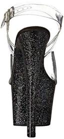 SKY-308MG Clear/Black Platform Sandal 5