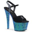 SKY-309LG Black Pat/Blue Multi Glitter US 8