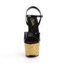 SKY-309LG Black Pat/Blue Multi Glitter US 8