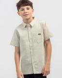 Skylark Boys' Hemp Short Sleeve Shirt in Natural | Size 12