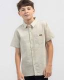 Skylark Boys' Hemp Short Sleeve Shirt in Navy | Size 12