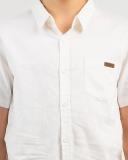 Skylark Boys' Hemp Short Sleeve Shirt in White | Size 16
