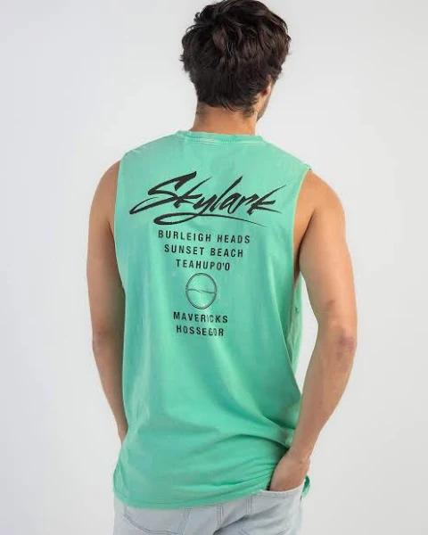 Skylark Men's Journeys Muscle Tank Top in Green | Size Small