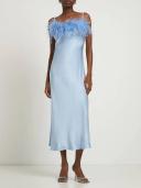 Sleeper Boheme Feather Nightgown Blue