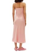 Sleeper Boheme Slip Dress With Feathers in Dust Pink