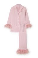 Sleeper Party Pajama Set With Double Feathers Pink