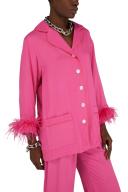 Sleeper Party Pajama Set With Double Feathers Pink