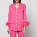 Sleeper Party Pajama Set With Double Feathers Pink