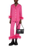 Sleeper Party Pajama Set With Double Feathers Pink