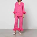Sleeper Party Pajama Set With Double Feathers Pink