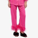 Sleeper Party Pajama Set With Double Feathers Pink