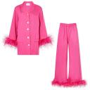 Sleeper Party Pajama Set With Double Feathers Pink