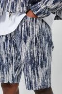 Slim Fit Fabric Interest Denim Shorts