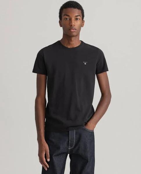 Slim Fit Piqué T-Shirt XS / Black / Black