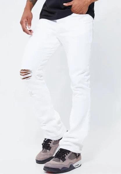Slim Flare Contrast Gusset Detail Jeans