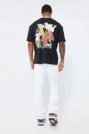 Slim Flare Contrast Gusset Detail Jeans