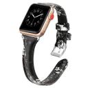 Slim Leather Band For Apple Watch, AU Straps For iWatch, Flower 2 / 38mm, 40mm & 41mm