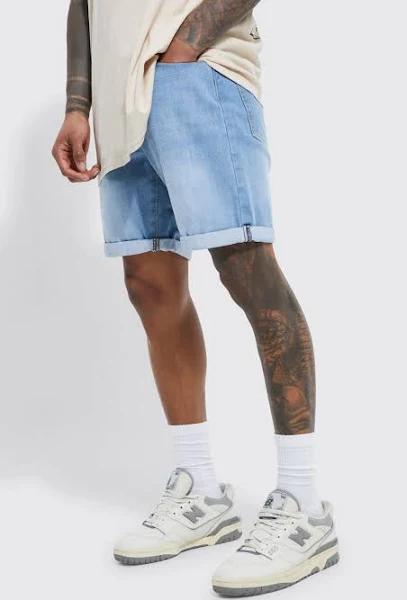 Slim Rigid Denim Shorts