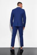 Slim Single Breasted Check Suit Jacket